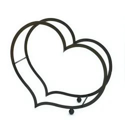 DanDiBo Kaminholzregal Innen Metall Herz Kaminholzständer 64 cm 181134 Holzkorb Kaminholzhalter