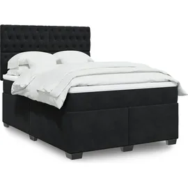 vidaXL Boxspringbett 140 x 200 cm Schwarz