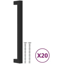 vidaXL Möbelgriffe 20 Stk. Schwarz 192 Mm Edelstahl - Vidaxl