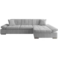 Mirjan24 Ecksofa, Hellgrau, Textil, rechts montierbar, L-Form, 278x161 cm, Wohnzimmer, Sofas & Couches, Wohnlandschaften, Ecksofas