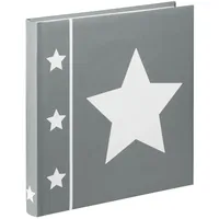 Hama Fotoalbum 30,0 x 30,0 cm, 60 weiße Seiten, Grau