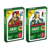 Spielkartenfabrik Altenburg 2er Set aus Skat Französisches Bild und Skat Deutsches Bild Kornblume Kartenspiel in Faltschachtel