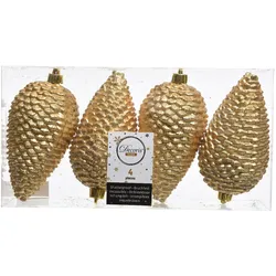 Christbaumschmuck Zapfen 12cm Kunststoff Plastik Weihnachtsbaumschmuck gold