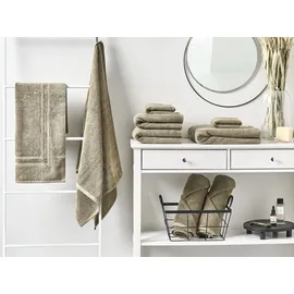 Beliani MITIARO Handtuchset 9-tlg. olivgrün