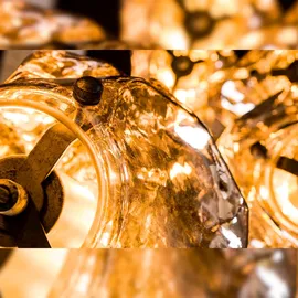 KAWOLA Pendelleuchte EDESSA Hängelampe 5-flammig Glas silber