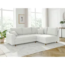 s-style möbel ECKSOFA Henrik Weiß Boucle - Ottomane rechts