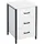 Relaxdays Nachtschrank 3 Schubladen 40 x 40 x 60 cm Weiß/Schwarz