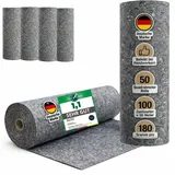 STAHLMANN® Malervlies [1 x 50 m] – Abdeckvlies & Abdeckfolie [180g pro qm2] für Malerarbeiten – rutschfest & saugstark – Bodenabdeckung für Renovierung, Umzug - Malerrolle (6)