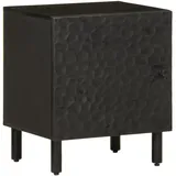 vidaXL Nachttische 2 Stk. Schwarz 40x33x46 cm Massivholz Mango