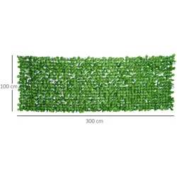 Outsunny - Künstliche Hecke - 300 x 100 cm - hellgrün