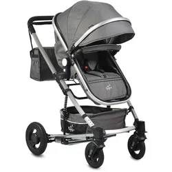 Moni Kinderwagen Gigi Babywanne umbaubar Sportsitz Wickeltasche Getränkehalter dunkelgrau