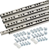 SOTECH Kugelauszug 4er Set (2 Paar) Schubladenschienen 182 mm 17 mm Nut Schubladenauszug - Schienen für Schubladen - Schubladen Schienensystem - Teilauszug Schubladen hochwertig - leicht anzubringen