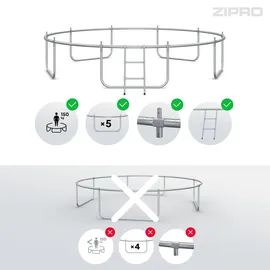 Zipro Jump Pro 374 cm Schwarz/Grün