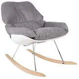 MEET Schaukelsessel Lazy Polyester 69,5 x 100,0 x 85,0 cm Weiß/Grau