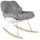 MEET Schaukelsessel Lazy Polyester 69,5 x 100,0 x 85,0 cm Weiß/Grau