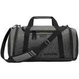 Coocazoo Sporttasche „Black Carbon“, schwarz-grau, Hauptfach, Nasswäschefach, Seitentasche, Reflektoren, 20 Liter, ab der 3. Klasse