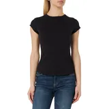 SLOGGI Damen GO Ribbed T-Shirt, Black, S