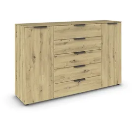 Rauch Kommode 160 x 100 x 42 cm Eiche Artisan / Graphit