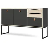 VCM Sady Sideboard 147 x 87 x 40 cm Schwarz