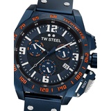 TW STEEL Herren Uhr TW1020 Fia World Rally Chronograph Limited Edition Herrenuhr Blau Orange Quarz 46mm 10ATM