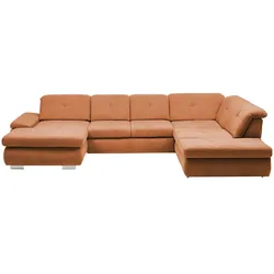 Lounge Collection Wohnlandschaft Flachgewebe  Affair , orange , Maße (cm): B: 371 H: 100 T: 260.0
