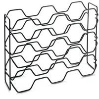 Metaltex Weinregal 43 x 12 x 34 cm Schwarz