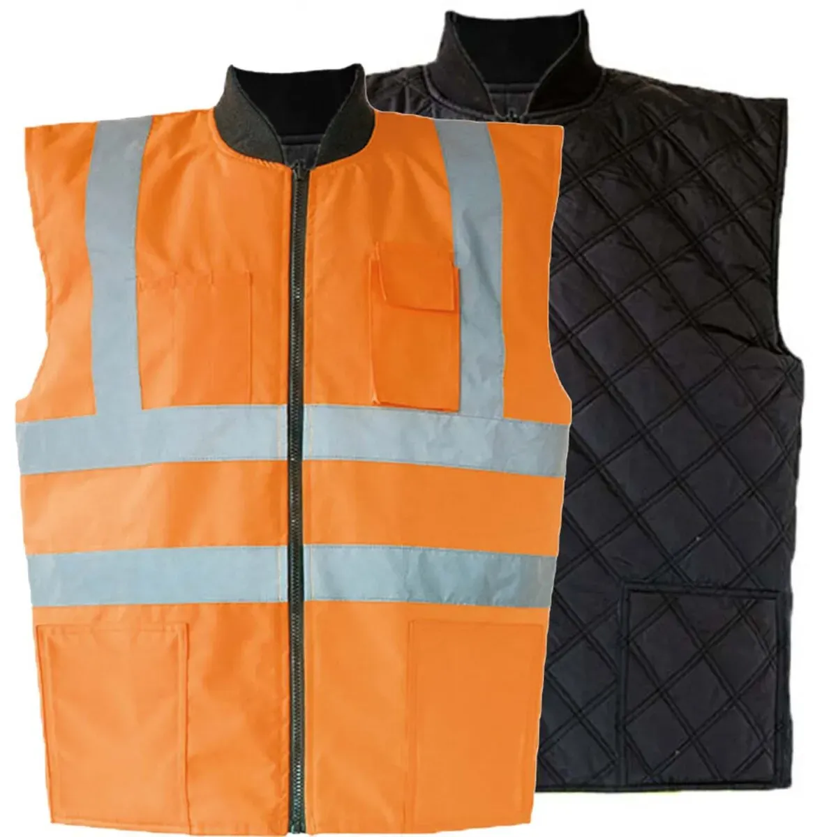 Korntex Unisex Wende Bodywarmer Warnschutz-Weste KXTABW signal orange L