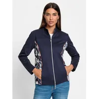 Heine Shirtjacke in marine-weiß-bedruckt | Gr.: 46