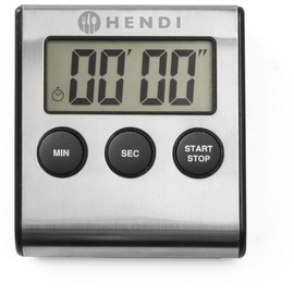 HENDI Digitale Küchenuhr, mit Ständer und Magnet, Countdown bis zu 99Min. Und 59Sek, Küchentimer, 65x70x(H)17mm