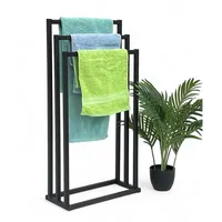 DanDiBo Ambiente Handtuchständer Stehend Schwarz 96498