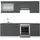 Vicco Küchenzeile Fame-Line 240 cm Anthrazit/Weiß