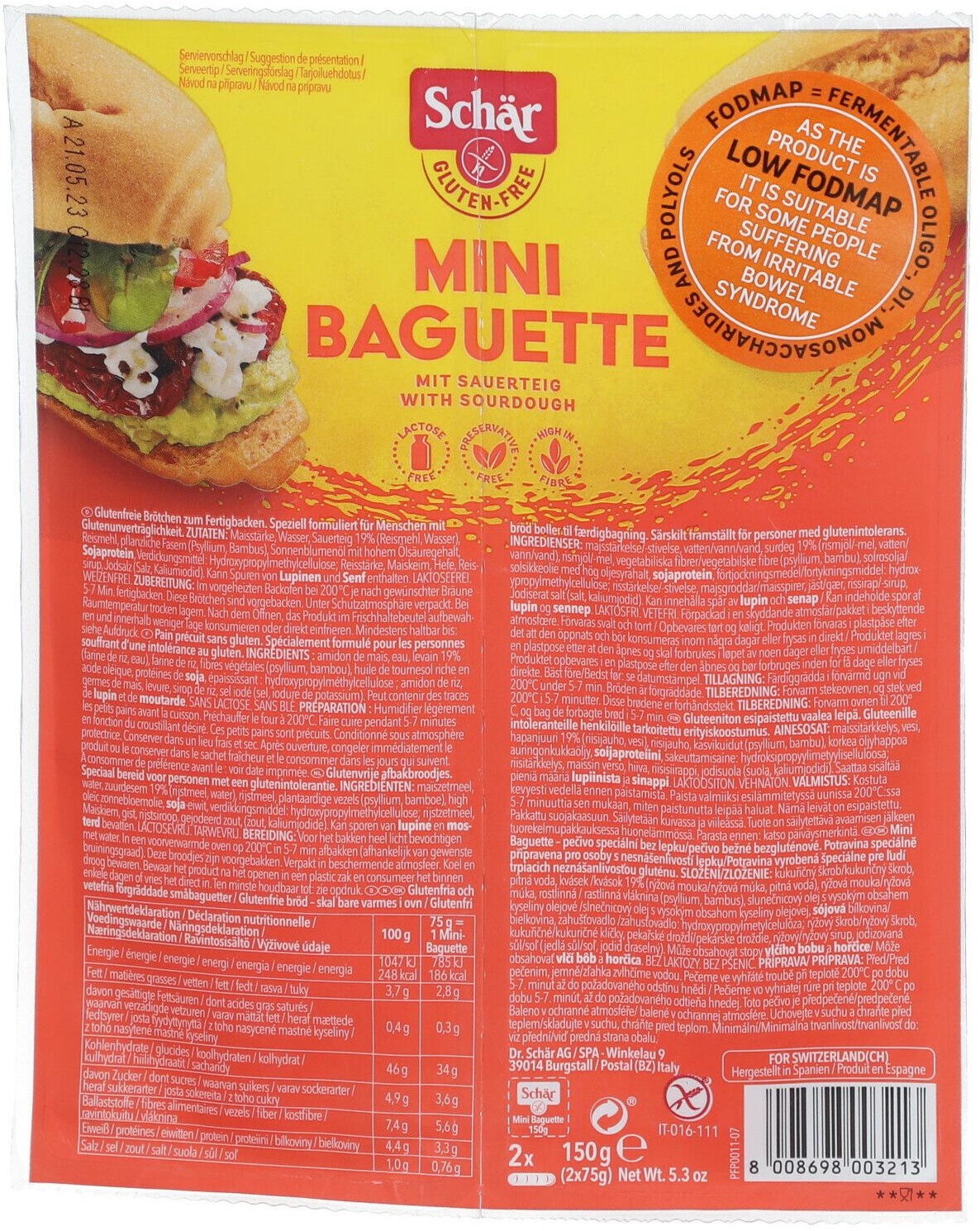 Schär Mini Baguette 150 g Autre