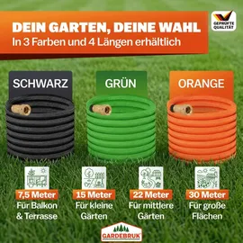 Gardebruk Flexibler Gartenschlauch 30 m schwarz