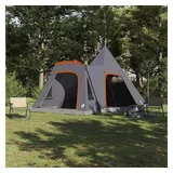 vidaXL Teepee Zelt für 5 Personen Grau/Orange