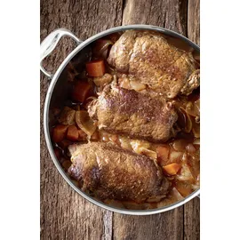 hensslers Servierpfanne »HENSSLERS Servierpfanne & Bräter inkl. Glasdeckel« Edelstahl Ø: 32.0