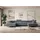 altdecor Ecksofa Cord 6-Sitzer Dunkelgrau