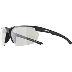 Alpina Defey HR Fahrradbrille - black matt - mirror clear