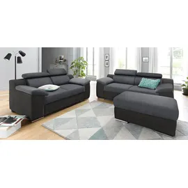sit&more 2-Sitzer "Xenia", grau|schwarz
