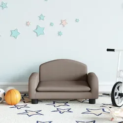Kindersofa Taupe 50x40x30 cm Stoff