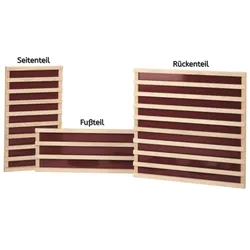 Infraworld Flächenheizsystem Rückenteil in Fichte/Espe 850 x 820 x 50 mm Espe anthrazitgrau