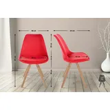CLP Stuhl Sofia Stoff rot/natura (rund)