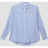 s.Oliver Leichtes Oversize-Baumwollhemd mit Streifen - blau - 170/176