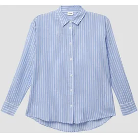 s.Oliver Leichtes Oversize-Baumwollhemd mit Streifen - blau - 170/176