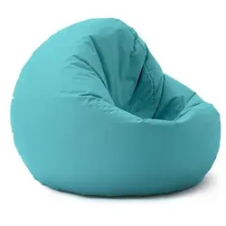 Lumaland Sitzsack Drops 300l - mit 2-in-1-Funktion - Sitzen & Liegen - 120 x 75 cm - Indoor Outdoor - Aquamarin