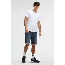 Camp David CAMP DAVID, Herren, Gr. 33, Kurz, tiefblau, Denim/Jeans, Material: 72% Baumwolle, 27% Polyester, 1% Elasthan, Zusatz: Enthält nichttextile Teile tierischen Ursprungs (Badge), unifarben, regular fit, Jeans Jeansshorts, mit Turn-Up Saum