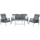 Primaster Lounge Set Cervia Inkl. Sitz-, Rücken- und Zierkissen