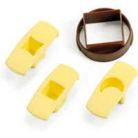 WMF Kaiser 612706 Spitzbuben-Ausstecher "Quadrat", 4-teilig, 4 cm
