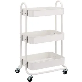 Amazon Basics Werkzeug- oder Küchenrollwagen, 3 Ebenen, Weiß