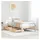 vidaXL Massivholzbett 90 x 200 cm Beige
