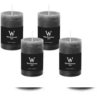 Wiedemann Kerzen Rustik-Kerze 30 cm grau 4 Stück